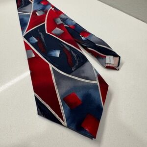 VINTAGE Pierre Cardin Tie Abstract Necktie Neckwear Adult Geometric Silk‎ USA